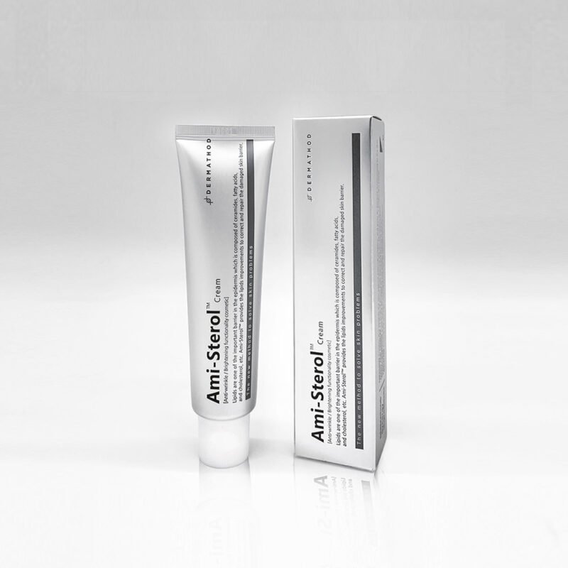 Ami-Sterol™ Creme – dermatologische Hautpflege in weißer Tube mit moderner Verpackung
