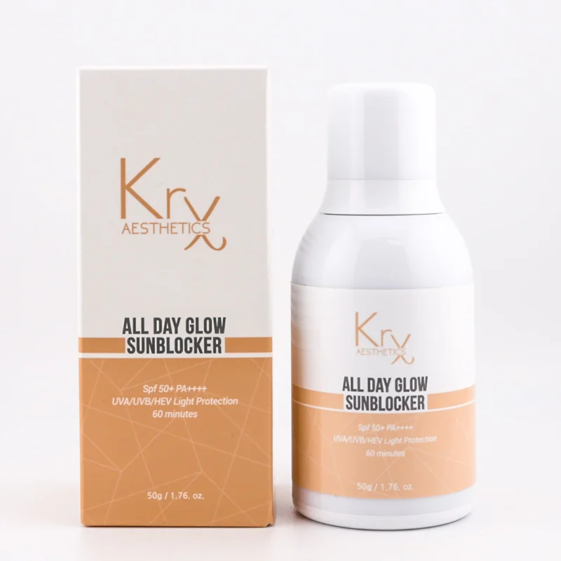 KRX All Day Glow Sunblocker SPF 50+ – Sonnenschutzcreme, 50 g Tube
