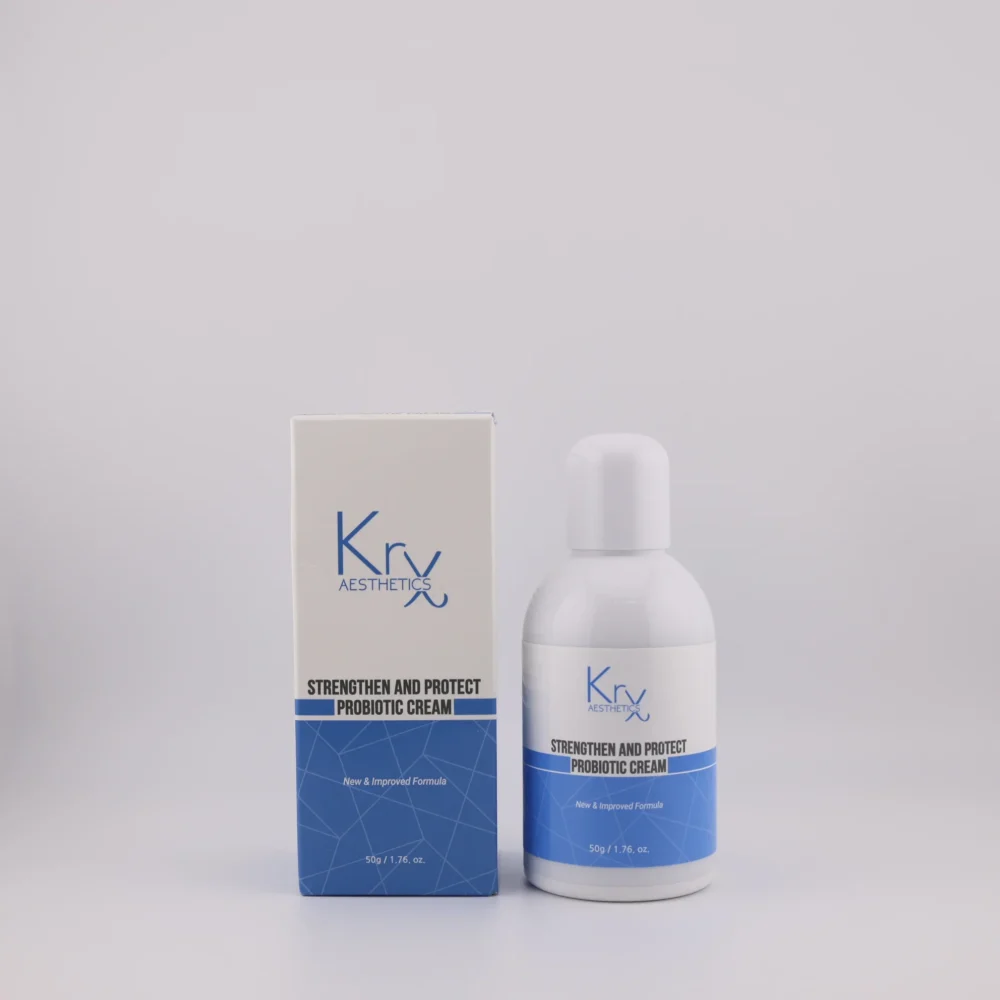 KrX Aesthetics Strengthen and Protect Probiotic Cream – 50 g Flasche zur Hautpflege mit Probiotika