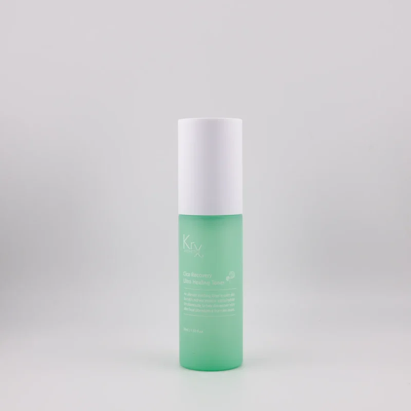 KrX Aesthetics Cica Recovery Ultra Healing Toner – grüne 100 ml-Flasche mit weißem Deckel