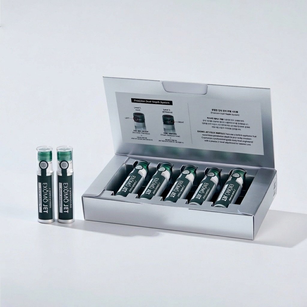 Exosomen Kopfhaut Behandlung Dermathod EXO MO JET Folix Ampullen Set für Haarwachstum und Kopfhaut Regeneration