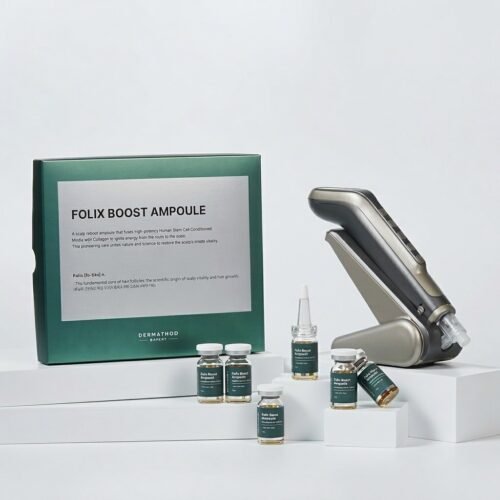 Dermathod Derma Folix Boost Ampoule mit Derma Level Pen Microneedling Gerät zur Kopfhautbehandlung und Förderung des Haarwachstums